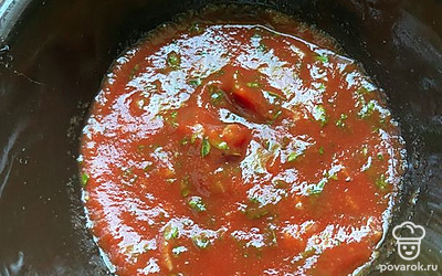 Соус можно охладить, а можно сразу подавать к блюду.