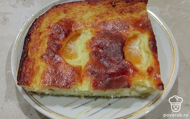 Нежный творожник с мандаринами — Рецепт с фото