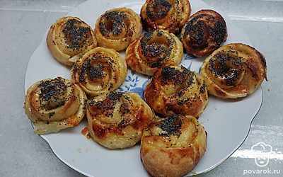 Ароматные булочки к чаю готовы. Приятного аппетита! 