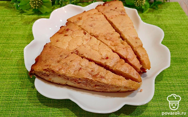 Заливной пирог «Капустный» — Рецепт с фото