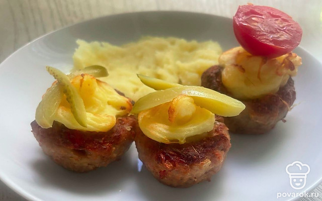Корзиночки из фарша с пюре — Рецепт с фото