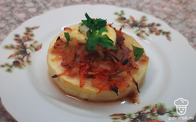 Фаршированные кабачки с овощами — Рецепт с фото