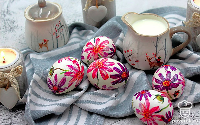 Декупаж пасхальных яиц салфетками — Рецепт с фото