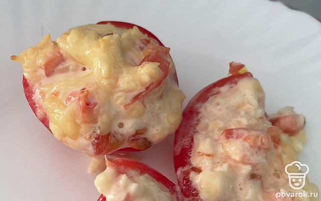 Фаршированные помидоры «Половинки» — Рецепт с фото