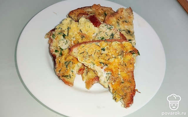 Гренки с сыром и зеленью к завтраку — Рецепт с фото