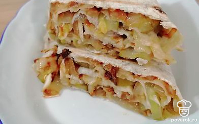 Лаваш с постной начинкой — Рецепт с фото