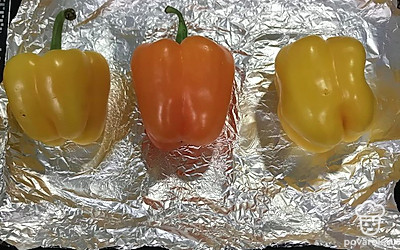 Перец запекать при 200 градусах 25 минут.