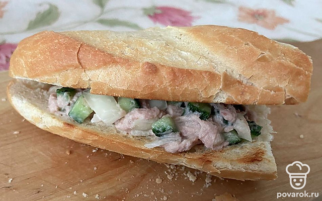 Багет с тунцом — Рецепт с фото