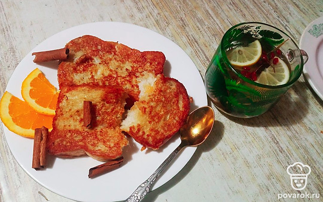 Гренки из сайки с корицей — Рецепт с фото