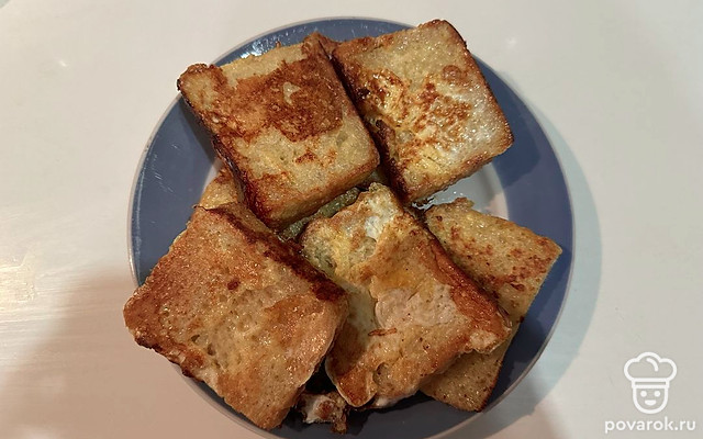 Гренки с яйцом из белого хлеба — Рецепт с фото
