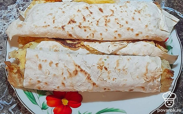 Лаваш с начинкой к завтраку — Рецепт с фото