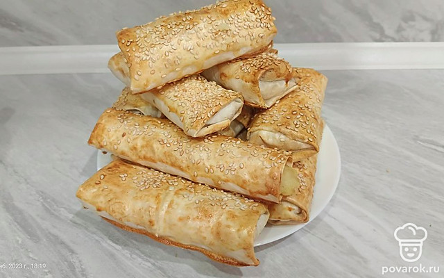 Картофельные трубочки из лаваша — Рецепт с фото