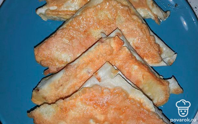 Треугольники из лаваша для полдника — Рецепт с фото