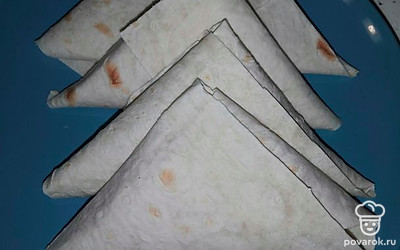 Свернуть треугольники. 