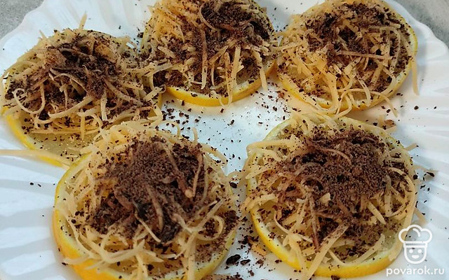 Лимонная закуска с сыром и шоколадом — Рецепт с фото