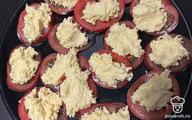 Закуска «Помидоры с сыром» — Рецепт с фото