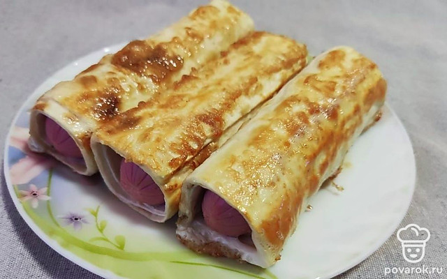 Сосиски в лаваше с сыром — Рецепт с фото