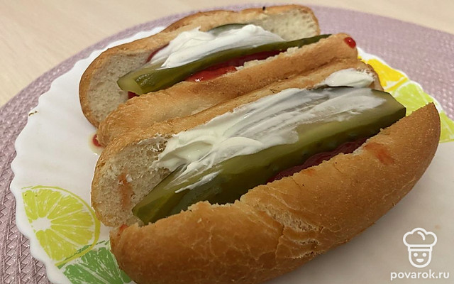 Хот-дог с сосиской гриль — Рецепт с фото