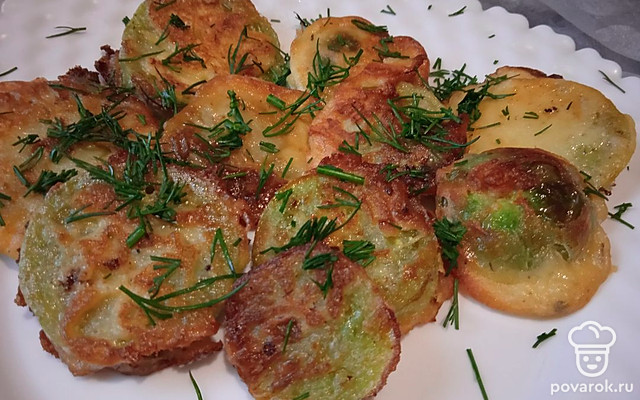 Зеленые помидоры в кляре со сметаной — Рецепт с фото