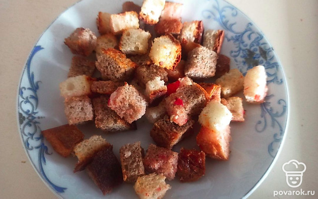 Сухари «Два цвета» с хренодером — Рецепт с фото