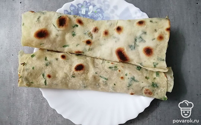 Лаваш домашний с петрушкой — Рецепт с фото
