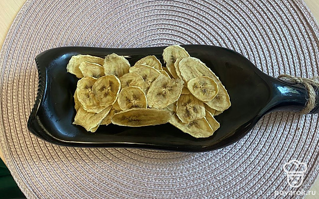 Банановые чипсы на десерт — Рецепт с фото