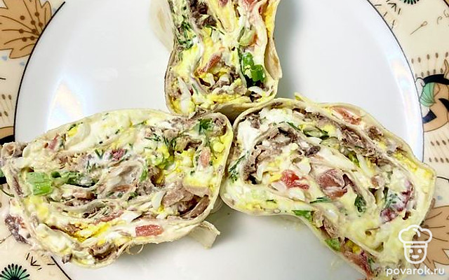 Рулет с тунцом — Рецепт с фото