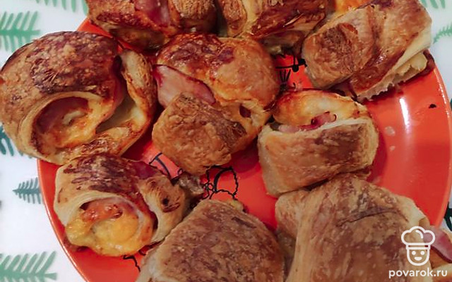 Булочки с шинкой и сыром «Шиночка» — Рецепт с фото