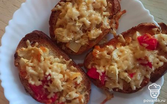 Горячие бутерброды с кабачком, томатом и сыром — Рецепт с фото