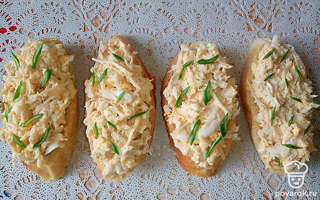 Бутерброды с курицей и яйцами — Рецепт с фото