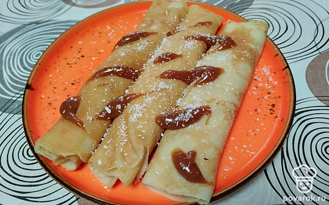 Блинчики с кокосом — Рецепт с фото