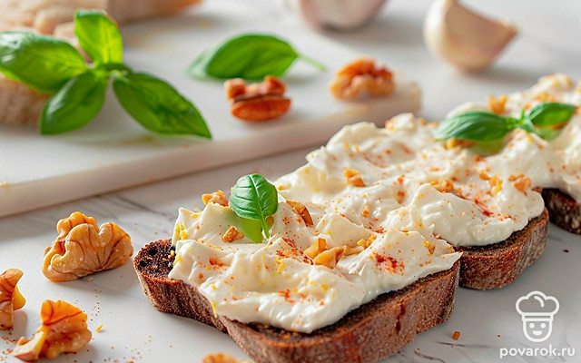 Легкий творог с грецкими орехами — Рецепт с фото