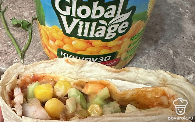Шаурма с кукурузой — Рецепт с фото