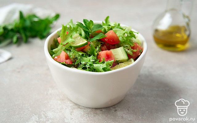 Салат с мятой и лаймом — Рецепт с фото