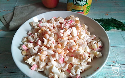 По желанию можно добавить в салат свежую зелень. 