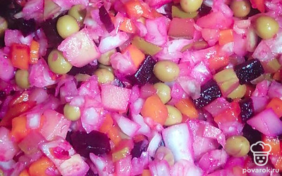 Винегрет готов. Приятного аппетита! 