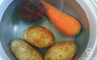 Отварите овощи.