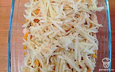 Выложить яблоко в форму.