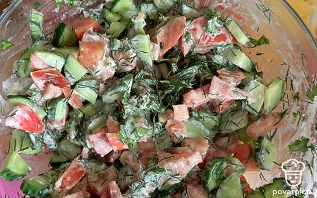 Летний салат с укропом — Рецепт с фото