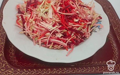 Подавать с растительным маслом, можно добавить любимые специи. 